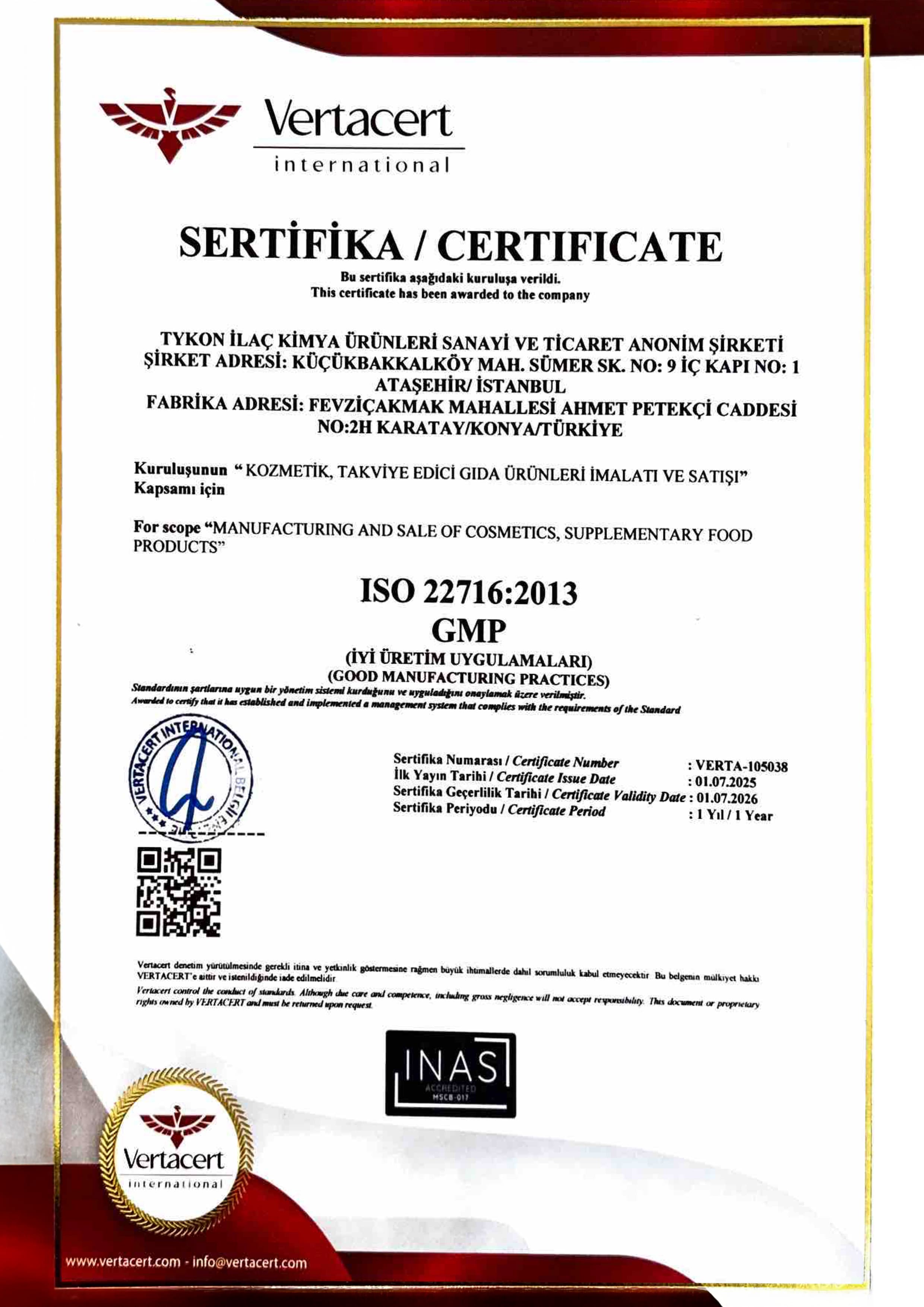 ISO 22716:2013 Kozmetik GMP (İyi Üretim Uygulamaları) - Glowzen+
